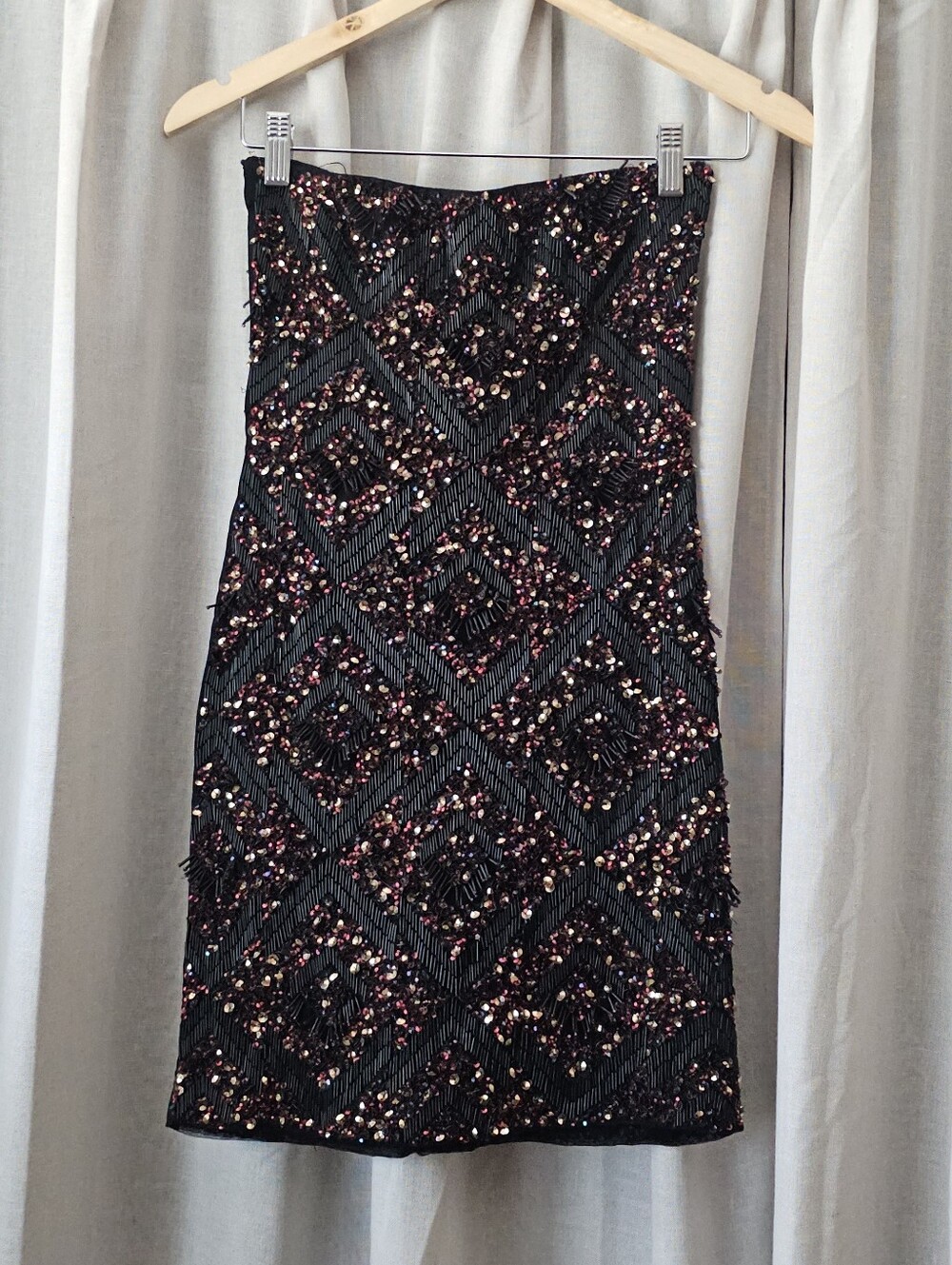 AllSaints Spitalfields Panel Tube Dress – Size US 2 / UK 6 – Hand Embellished - Picture 1 of 15